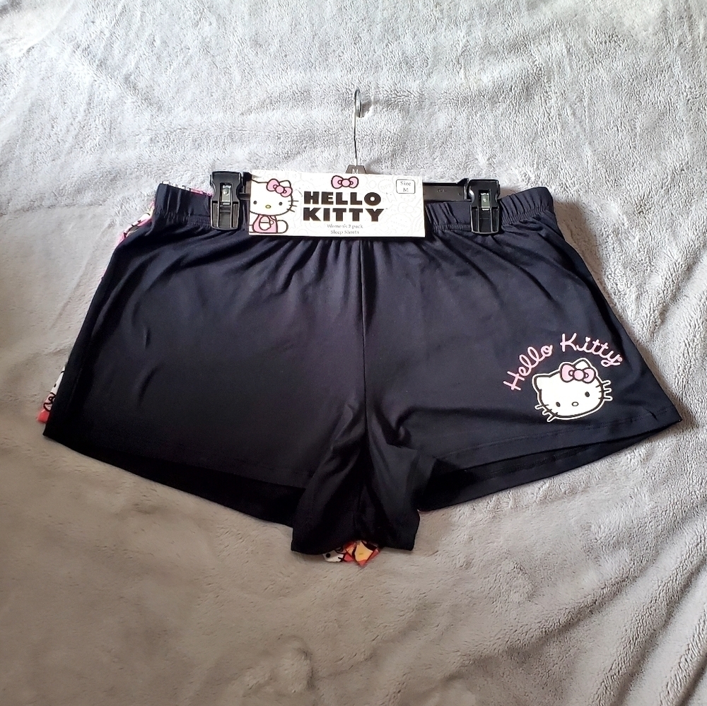 Hello Kitty Sleepwear Wear Shorts 2 Pack Size Medium NWT